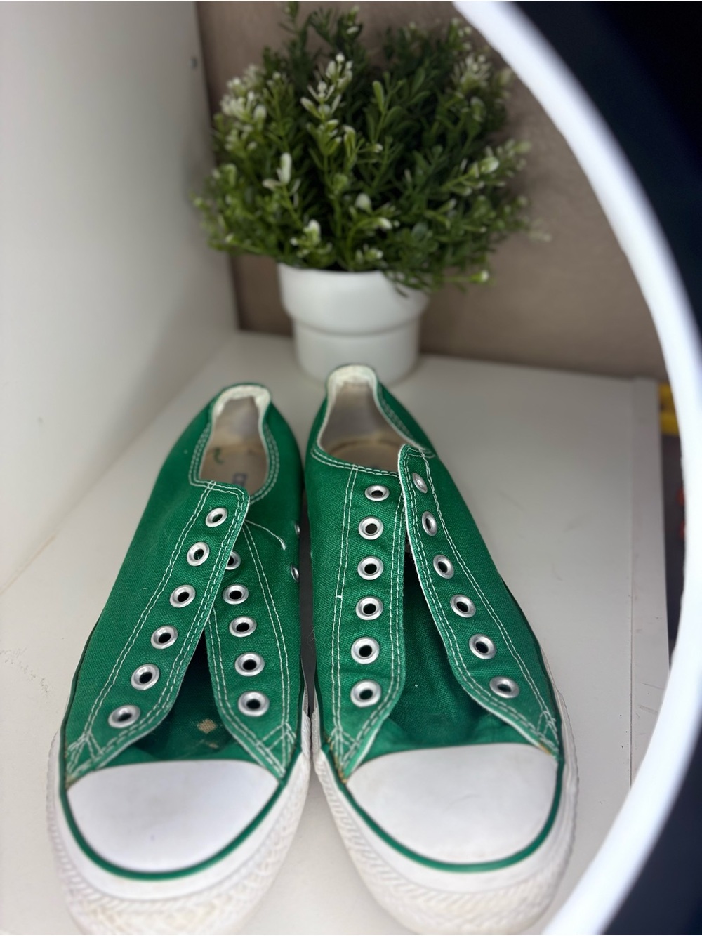 Converse Green Slip-On Canvas Low Top Sneakers - Picture 10 of 10
